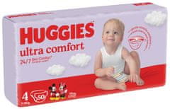 Huggies HUGGIES Ultra Comfort Jumbo Pleny jednorázové 4 (7-18 kg) 50 ks