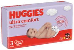 Huggies HUGGIES Ultra Comfort Jumbo Pleny jednorázové 3 (4-9 kg) 56 ks