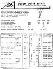 HADEX BC302 N 45V/1A 6W 120MHz TO39