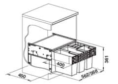 Blanco SELECT II 60/4 košový systém 526 206 - Blanco