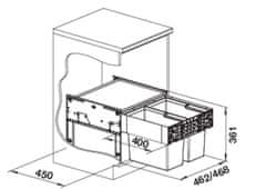 Blanco SELECT II 50/2 košový systém 526 201 - Blanco