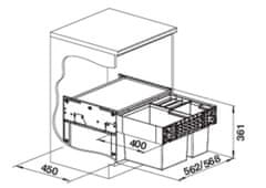 Blanco SELECT II XL 60/3 košový systém 526 205 - Blanco