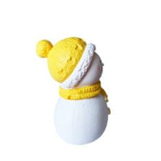 HABARRI Figurka sněhuláka se žlutým šátkem