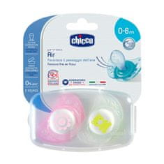 Chicco Physio Air Zklidňující dudlík, růžový, 0m+