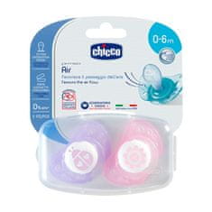 Chicco Physio Air Zklidňující dudlík, růžový, 0m+