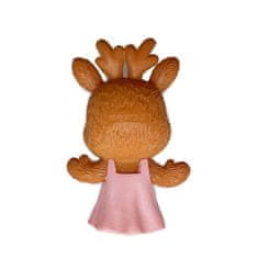 HABARRI Figurka hnědého jelena v růžových šatech