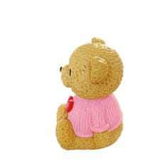HABARRI Béžový medvídek se srdíčkem - růžový svetr