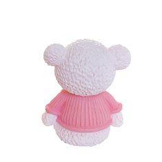 HABARRI Bílý medvídek se srdíčkem - růžový svetr