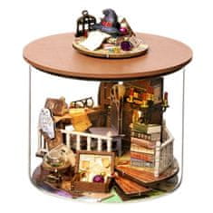 HABARRI DIY miniaturní domeček - stavebnice modelu - dřevo -Potter - LED