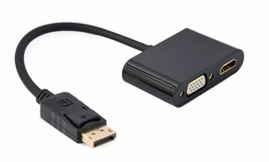 shumee GEMBIRD ADAPTÉR NA KABELOVÉM DISPLEJI PORT MUŽE NA ŽENU HDMI + FEMALE VGA ČERNÁ, 10CM