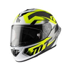 MT HELMETS Integrální přilba na motorku Rapide Pro Fugaz D3 černo-šedo-bílo-fluo žlutá Velikost: XL