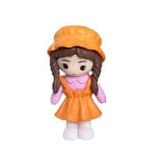 HABARRI Figurka Panenka Holčička v oranžových šatech s copánky