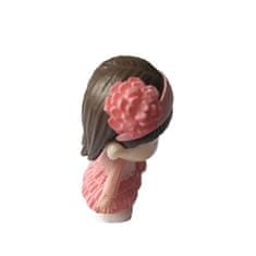 HABARRI Figurka Panenka Holčička s růžovou čelenkou a růžovým květem
