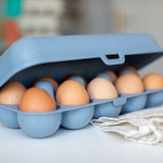 Koziol EGG box na 10 ks vajíček Modrá Organic KOZIOL