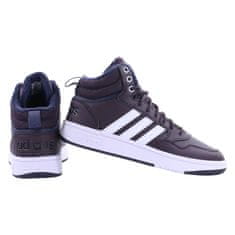 Adidas Boty grafitové 40 2/3 EU Hoops 30 Mid Wtr