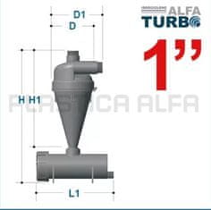 Plastica Alfa Hydrocyklón Alfa Turbo 1", max 5 bar