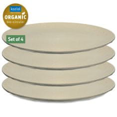 Koziol Sada 4 plochých talířů CLUB PLATE L ORGANIC KOZIOL