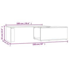 Vidaxl Konferenční stolek dub sonoma 150 x 50 x 35 cm kompozitní dřevo