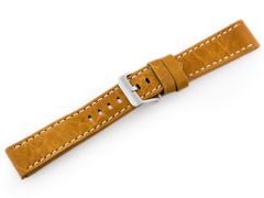 Tayma Kožený Řemínek K Hodinkám W48 - Premium - Camel/White - 24mm