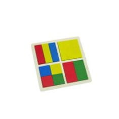 Zaparkorun.cz Dětské geometrické Montessori puzzle, čtverce