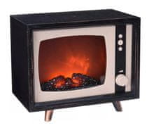 Zaparkorun.cz Moderní krb s LED imitací plamene v podobě televize, 21 x 18 cm, HOMESTYLING