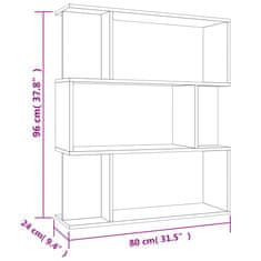 Vidaxl Knihovna / dělicí stěna dub sonoma 80x24x96 cm kompozitní dřevo