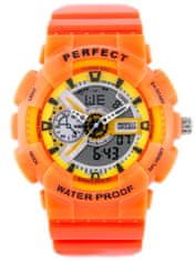 PERFECT WATCHES Pánské Hodinky Shock (Zp219f) – Oranžové