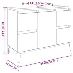 Greatstore Skříňka pod umyvadlo dub sonoma 80x33x60 cm kompozitní dřevo