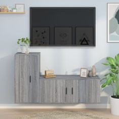 Greatstore 2dílný set TV skříněk šedý sonoma kompozitní dřevo