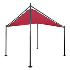 MCW Pergola F85, markýza pro zahradní altán, robustní ocelový rám ~ 3x3m bordeaux