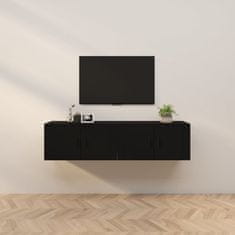 Vidaxl Nástěnné TV skříňky 2 ks černé 80 x 34,5 x 40 cm