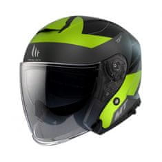 MT HELMETS Otevřená přilba na motorku Thunder 3 SV Jet Cooper černo-šedo-fluo žlutá Velikost: XL