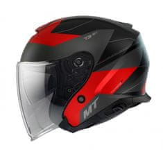 MT HELMETS Otevřená přilba na motorku Thunder 3 SV Jet Cooper černo-šedo-červená Velikost: S