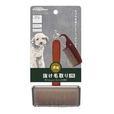 Japan Premium Rozčesávací kartáč na línající psí srst s jemným účinkem na kůži. Velikost S
