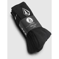 Volcom ponožky VOLCOM Full Stone Sock 3Pk BLACK One Size