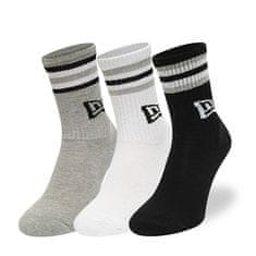 New Era ponožky NEW ERA Retro stripe crew 3pack BLKWHIGRA 39-42
