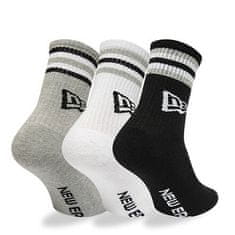 New Era ponožky NEW ERA Retro stripe crew 3pack BLKWHIGRA 39-42