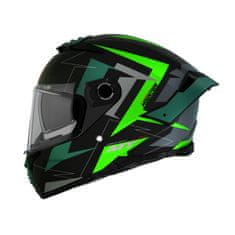 MT HELMETS Integrální přilba na motorku FF118SV Thunder 4 SV Mountain B6 černo-zelená Velikost: M