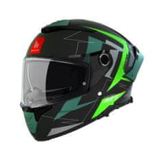 MT HELMETS Integrální přilba na motorku FF118SV Thunder 4 SV Mountain B6 černo-zelená Velikost: M