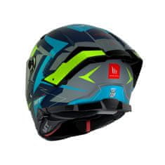 MT HELMETS Integrální přilba na motorku FF118SV Thunder 4 SV Mountain C7 šedo-zeleno-modrá Velikost: L