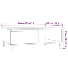 Vidaxl Konferenční stolek betonově šedý 90x60x35 cm kompozitní dřevo