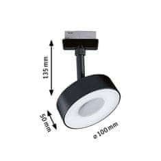 Paulmann PAULMANN URail LED lištový spot 3-krokové-stmívatelné Circle 5W 3000K stmívatelné 230V černá mat 955.89 95589