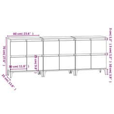 Vidaxl Příborníky 3 ks betonově šedé 60 x 35 x 70 cm kompozitní dřevo