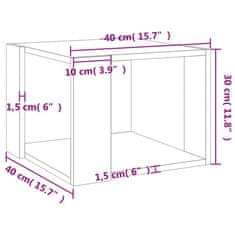 Vidaxl Konferenční stolek dub sonoma 40 x 40 x 30 cm kompozitní dřevo