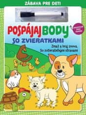 Pospájaj body so zvieratkami - Zmaž a hraj znova. So zotierateľnými stranami