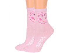 sarcia.eu Sada ponožek Peppa Pig Girls, 6 párů dlouhých ponožek, OEKO-TEX 23-26 EU