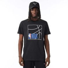 New Era triko NEW ERA NBA Logo tee NBALOG BLKWHI L