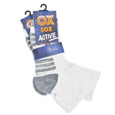 OXSOX Active unisex bavlněné sportovní letní zkrácené ponožky 5300623 2-pack, bílá, 35-38