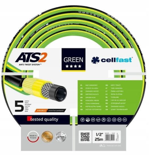 Cellfast CellFast Green ATS2 5vrstvá zahradní hadice 1/2 palce 25 m