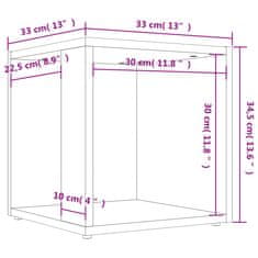 Vidaxl Odkládací stolek betonově šedý 33x33x34,5 cm kompozitní dřevo